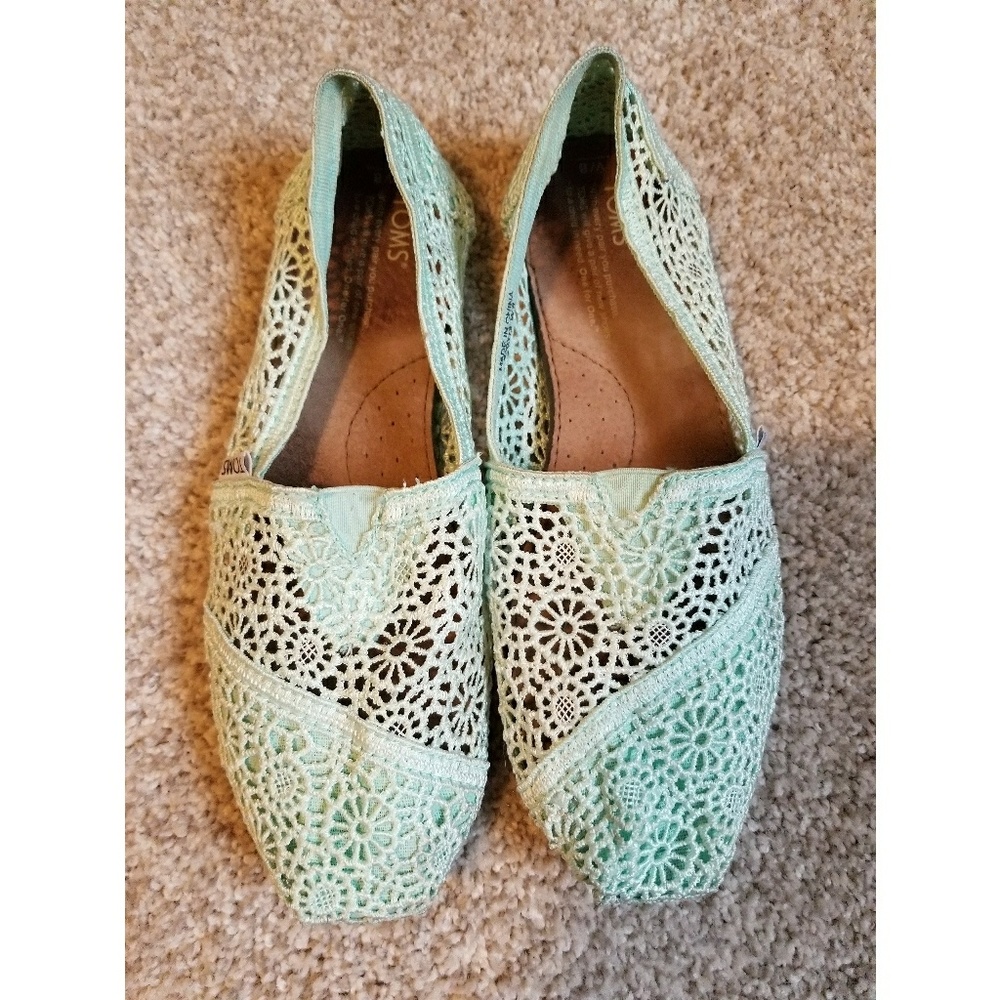 TOMS Crochet Classics Mint Green